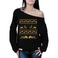 thumbnail image 1 of Awkward Styles Christmas Construction Truck Sweatshirt Off Shoulder Women's Truck Oversized Sweater Christmas Gifts for Truck Fans Toy Truck Christmas Sweater Xmas Off The Shoulder Sweater, 1 of 5