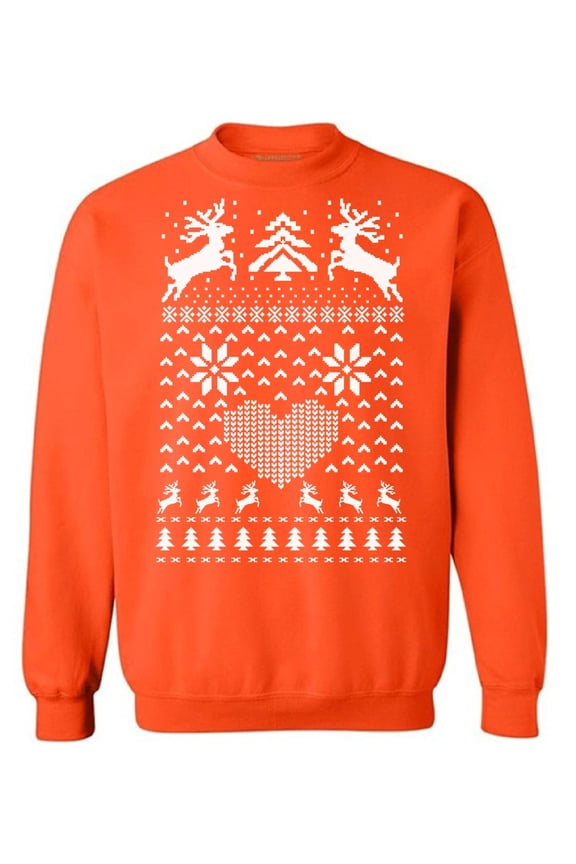 Christmas Deer Holiday Party Outfit Christmas Reindeer Sweater Funny Christmas Sweater Christmas Sweater Unisex Reindeer Sweatshirt for Xmas Holiday Gift Xmas Party Sweater