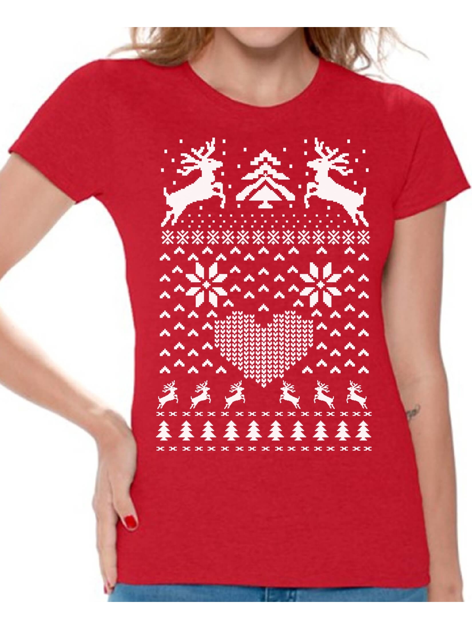 Awkward Styles Christmas Deer Shirt Merry Christmas Deer T Shirt Women ...