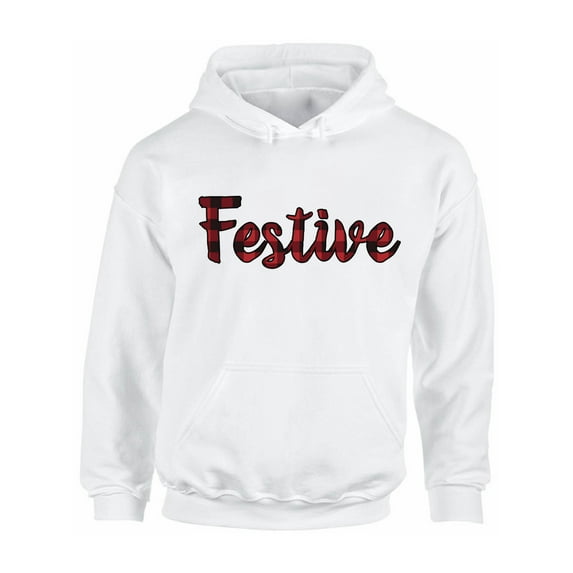 Awkward Styles Christmas Hoodie Xmas Festive Plaid Hooded Sweatshirt