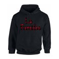 thumbnail image 1 of Awkward Styles Christmas Hoodie Xmas La Familia Plaid Hooded Sweatshirt, 1 of 5