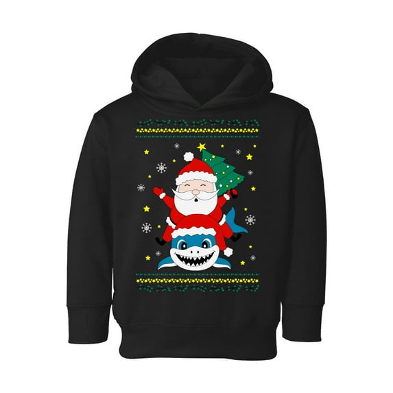 Awkward Styles Christmas Hoodie for Boys Girls Toddler Santa Xmas Shark Sweatshirt