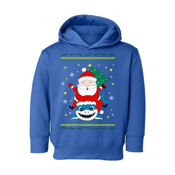 Awkward Styles Christmas Hoodie for Boys Girls Toddler Santa Xmas Shark Sweatshirt