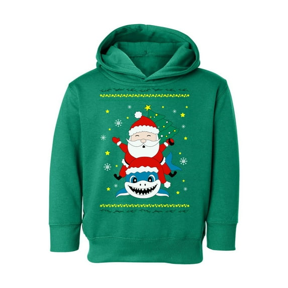 Awkward Styles Christmas Hoodie for Boys Girls Toddler Santa Xmas Shark Sweatshirt