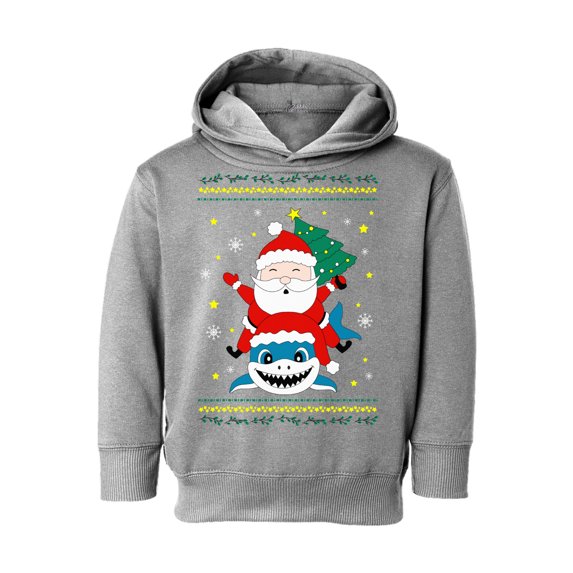 Awkward Styles Christmas Hoodie for Boys Girls Toddler Santa Xmas Shark Sweatshirt