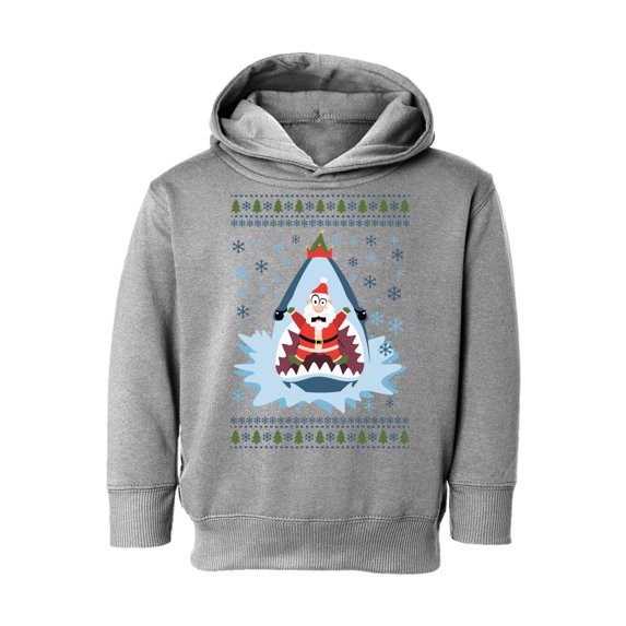 Awkward Styles Christmas Hoodie for Boys Girls Toddler Xmas Santa in Shark Sweatshirt