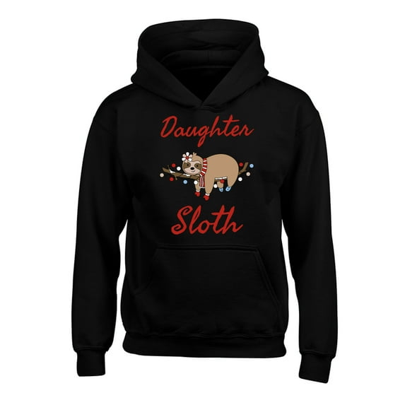 Awkward Styles Christmas Hoodies for Kids Youth Daughter Sloth Sweatshirt