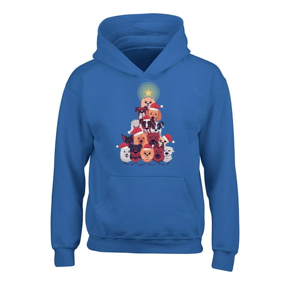 Awkward Styles Christmas Hoodies for Kids Youth Dog Xmas Tree Sweatshirt