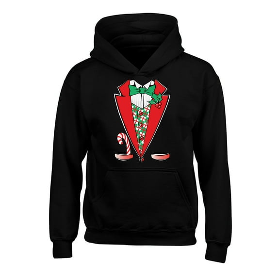 Awkward Styles Christmas Hoodies for Kids Youth Funny Xmas Tuxedo Sweatshirt