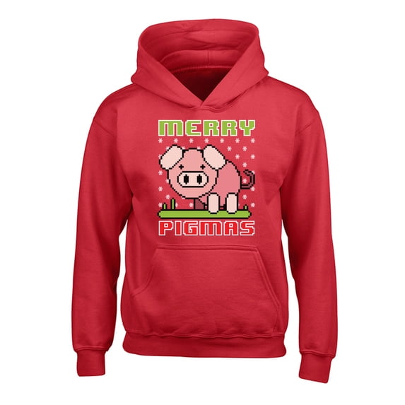Awkward Styles Christmas Hoodies for Kids Youth Merry Pigmas Xmas Sweatshirt
