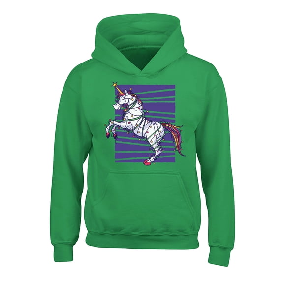 Awkward Styles Christmas Hoodies for Kids Youth Purple Xmas Unicorn Sweatshirt