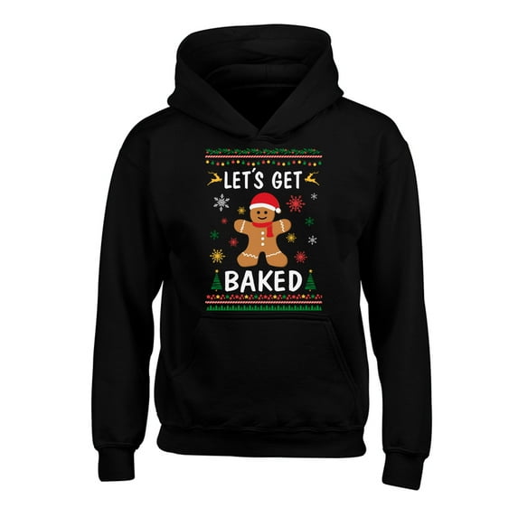 Awkward Styles Christmas Hoodies for Kids Youth Xmas Gingerbread Man Sweatshirt