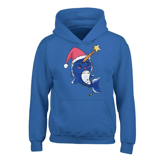 Awkward Styles Christmas Hoodies for Kids Youth Xmas Narwhal Sweatshirt