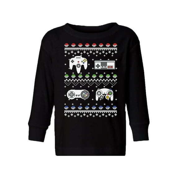 Awkward Styles Christmas Long Sleeve Shirt for Boys Girls Toddler Gamer Xmas Shirt