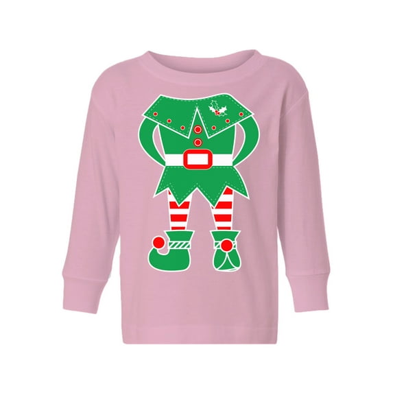 Awkward Styles Christmas Long Sleeve Shirt for Boys Girls Toddler Green Elf Xmas Shirt