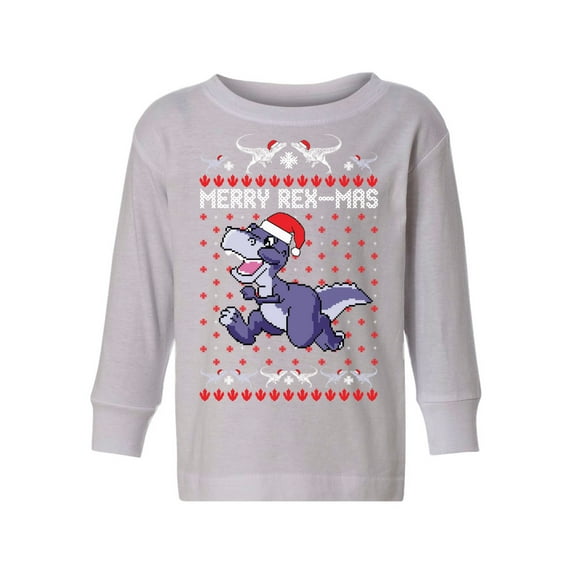 Awkward Styles Christmas Long Sleeve Shirt for Boys Girls Toddler Merry Rexmas Xmas Shirt