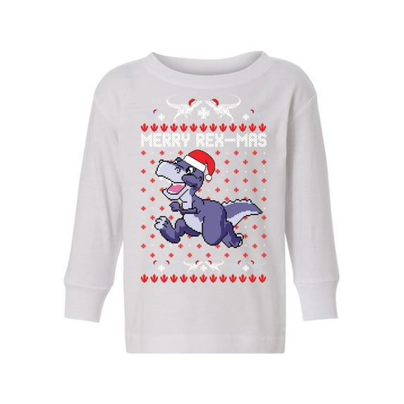 Awkward Styles Christmas Long Sleeve Shirt for Boys Girls Toddler Merry Rexmas Xmas Shirt