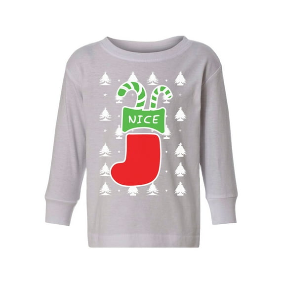 Awkward Styles Christmas Long Sleeve Shirt for Boys Girls Toddler Nice Xmas Stocking Shirt