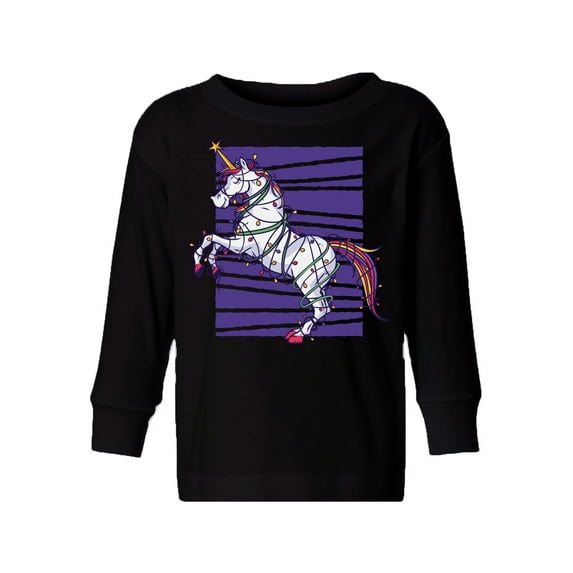 Awkward Styles Christmas Long Sleeve Shirt for Boys Girls Toddler Purple Xmas Unicorn Shirt