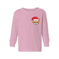 thumbnail image 1 of Awkward Styles Christmas Long Sleeve Shirt for Boys Girls Toddler Xmas Santa Cat Shirt Pocket Print, 1 of 4