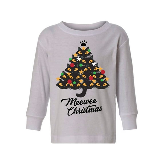 Awkward Styles Christmas Long Sleeve Shirt for Boys Girls Xmas Toddler Cat Shirt