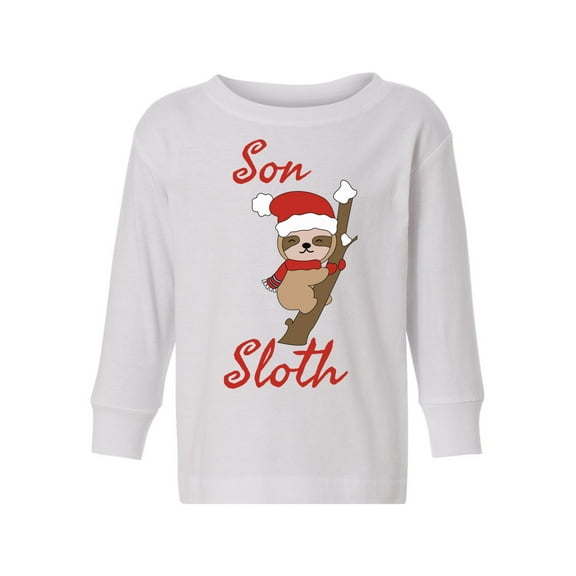 Awkward Styles Christmas Long Sleeve Shirt for Boys Toddler Xmas Son Sloth Shirt