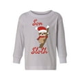 thumbnail image 1 of Awkward Styles Christmas Long Sleeve Shirt for Boys Toddler Xmas Son Sloth Shirt, 1 of 4