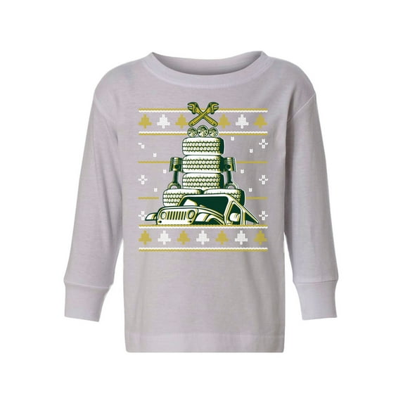 Awkward Styles Christmas Long Sleeve Shirt for Girls Boys Toddler Auto Xmas Tree Shirt