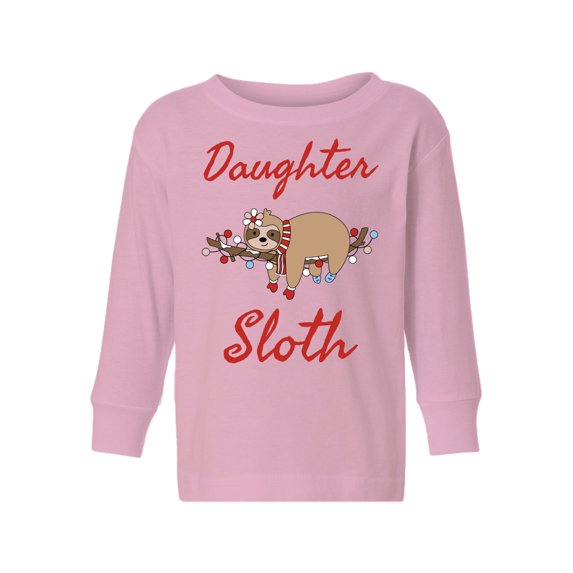 Awkward Styles Christmas Long Sleeve Shirt for Girls Toddler Daughter Sloth Shirt