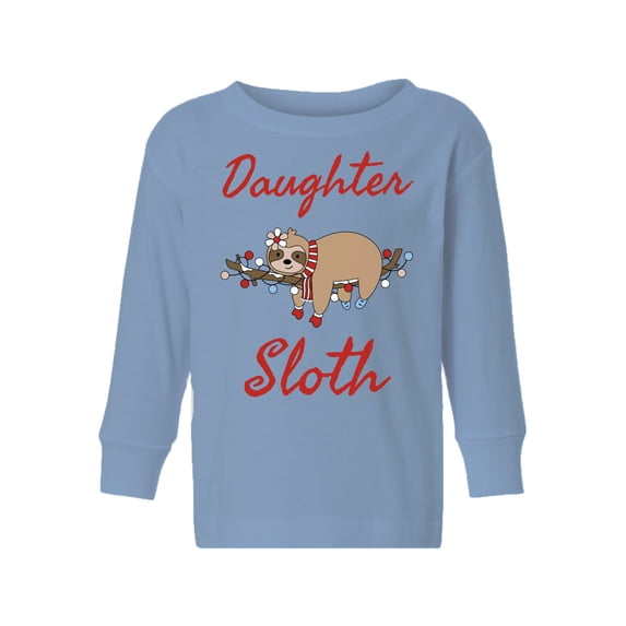Awkward Styles Christmas Long Sleeve Shirt for Girls Toddler Daughter Sloth Shirt