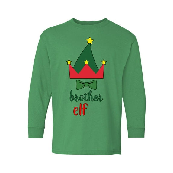 Awkward Styles Christmas Long Sleeve Shirt for Kids Youth Boys Brother Xmas Elf Shirt
