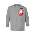 thumbnail image 1 of Awkward Styles Christmas Long Sleeve Shirt for Kids Youth Boys Girls Little Xmas Cat Shirt Pocket Print, 1 of 4