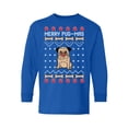 thumbnail image 1 of Awkward Styles Christmas Long Sleeve Shirt for Kids Youth Boys Girls Merry Pugmas Dog Pattern Shirt, 1 of 4