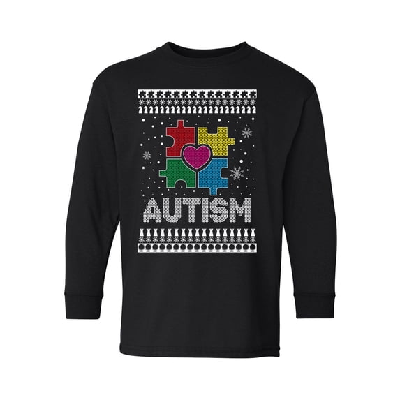 Awkward Styles Christmas Long Sleeve Shirt for Kids Youth Boys Girls Xmas Autism Shirt