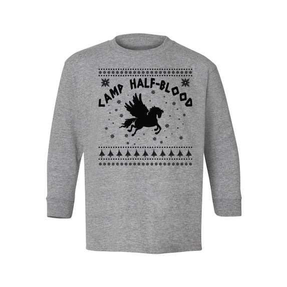 Awkward Styles Christmas Long Sleeve Shirt for Kids Youth Boys Girls Xmas Camp Half Blood Shirt