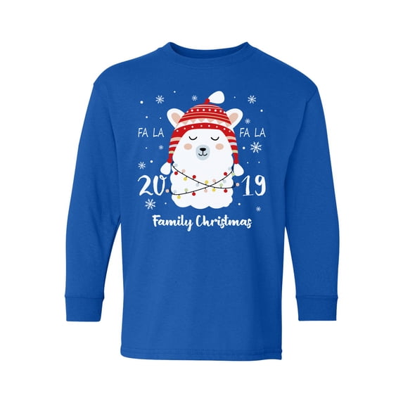 Awkward Styles Christmas Long Sleeve Shirt for Kids Youth Boys Girls Xmas Lama Shirt