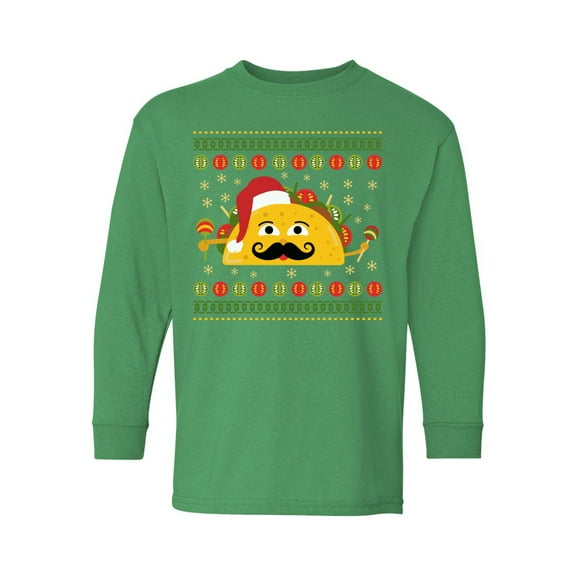 Awkward Styles Christmas Long Sleeve Shirt for Kids Youth Boys Girls Xmas Taco Shirt