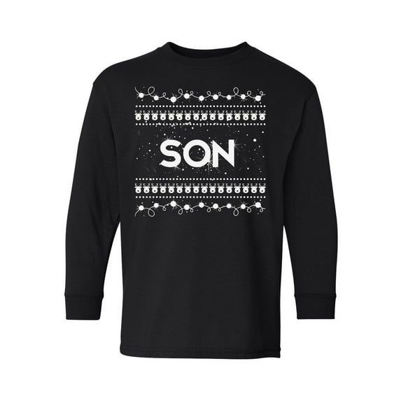 Awkward Styles Christmas Long Sleeve Shirt for Kids Youth Boys Son Christmas Pattern Shirt