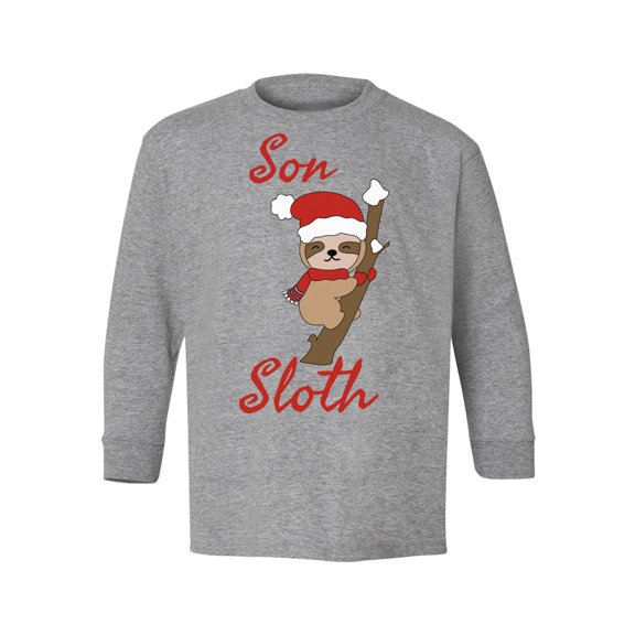 Awkward Styles Christmas Long Sleeve Shirt for Kids Youth Boys Xmas Son Sloth Shirt