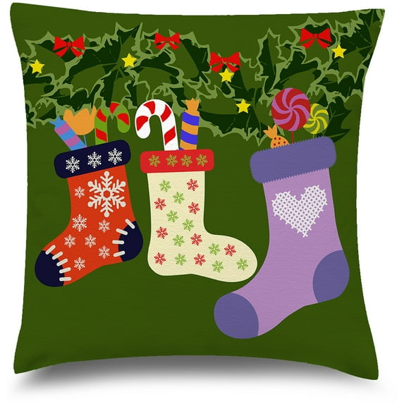 Awkward Styles Christmas Pillow Covers Christmas Home Decor Colorful Throw Cushion Case Xmas Stockings Decorative Pillow