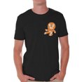 thumbnail image 1 of Awkward Styles Christmas Pocket Shirt Men's Gingerbread Ninja Tshirt Funny Christmas Shirts for Men Ginja Christmas T Shirt Funny Xmas Gifts for Him Holiday Shirt Xmas Party Outfit, 1 of 5