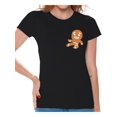 thumbnail image 1 of Awkward Styles Christmas Pocket Shirt Women's Gingerbread Ninja Tshirt Funny Christmas Shirts for Women Ginja Christmas T Shirt Funny Xmas Gifts for Her Holiday Shirt Xmas Party Outfit, 1 of 5