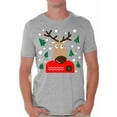 thumbnail image 1 of Awkward Styles Christmas Reindeer Tshirt for Men Xmas Deer Shirt Funny Christmas Shirts for Men Christmas Deer T Shirt Xmas Gifts for Him Reindeer Christmas T Shirt Holiday Party Outfit, 1 of 4