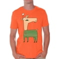 thumbnail image 1 of Awkward Styles Christmas Shirts for Men Xmas Llama in Santa's Hat Funny Pattern T-Shirt, 1 of 4