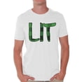 thumbnail image 1 of Awkward Styles Christmas Shirts for Men Xmas Plaid Lit T-Shirt, 1 of 4