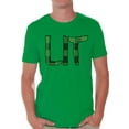 thumbnail image 1 of Awkward Styles Christmas Shirts for Men Xmas Plaid Lit T-Shirt, 1 of 4