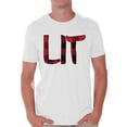 thumbnail image 1 of Awkward Styles Christmas Shirts for Men Xmas Plaid Lit T-Shirt, 1 of 4