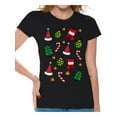 thumbnail image 1 of Awkward Styles Christmas Shirts for Women Xmas Christmas Pattern T-Shirt, 1 of 4