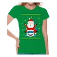 thumbnail image 1 of Awkward Styles Christmas Shirts for Women Xmas Santa Shark T-Shirt, 1 of 4