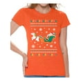 thumbnail image 1 of Awkward Styles Christmas Shirts for Women Xmas Santa Unicorn T-Shirt, 1 of 4